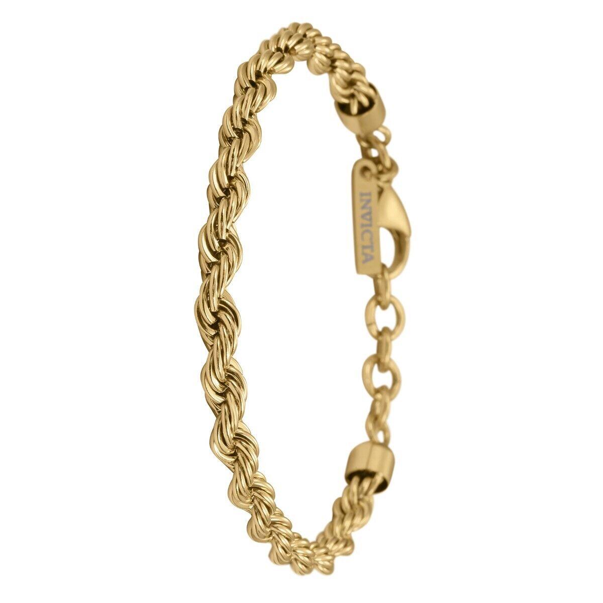 Invicta Men`s Elements 210mm Collection Gold-tone SS Bracelet - Band: Gold
