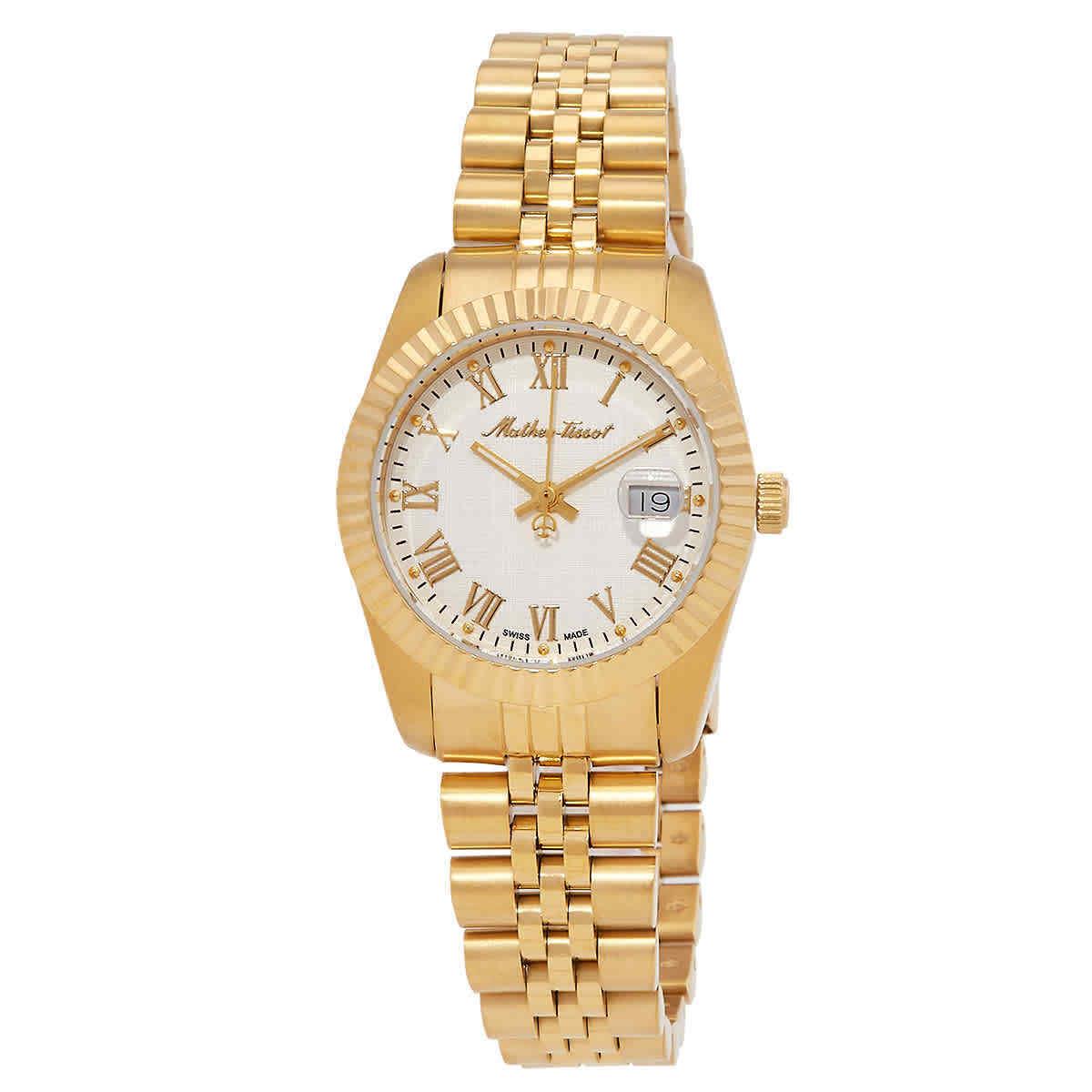 Mathey-tissot Mathy Iii Roman Quartz White Dial Ladies Watch D810PBRI