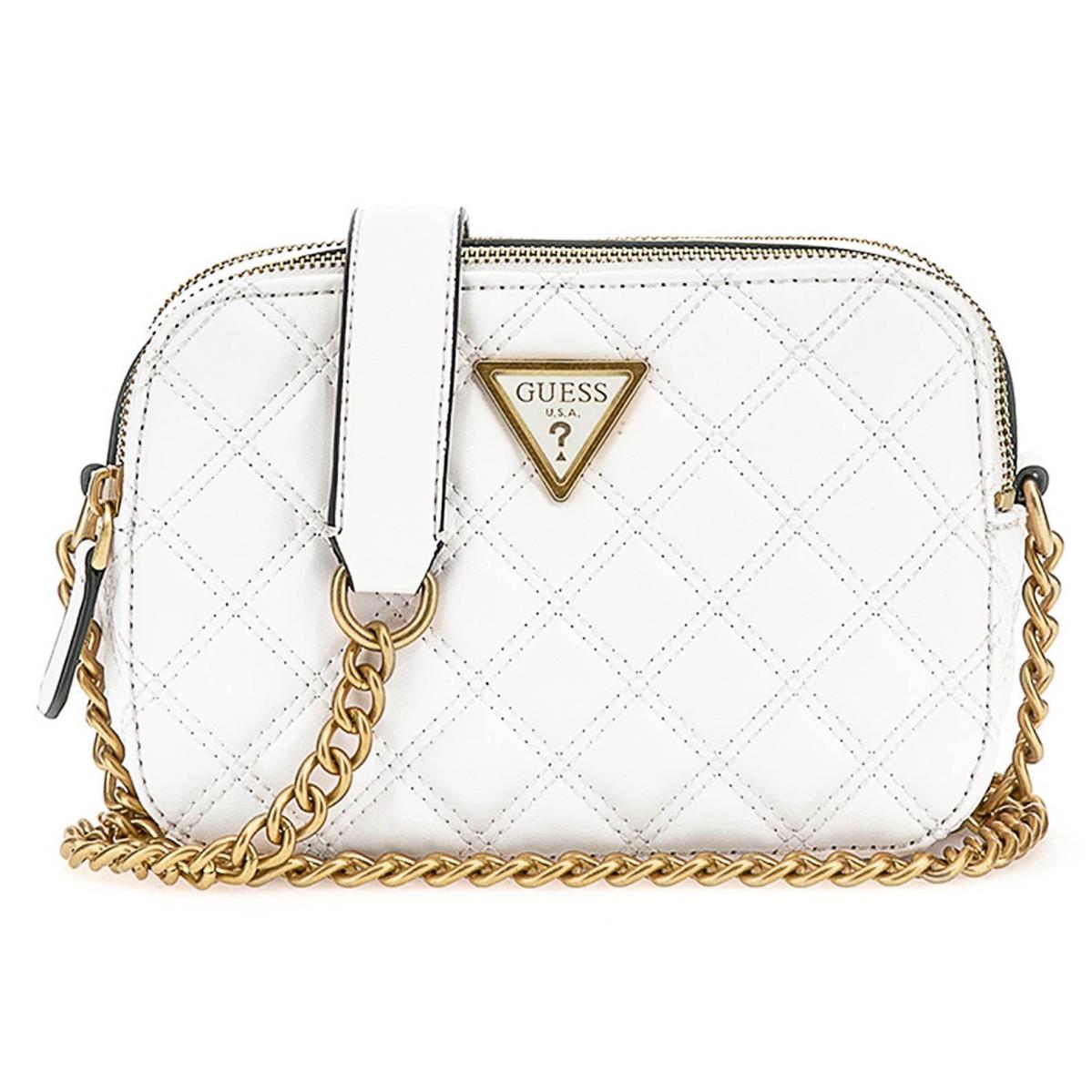Quilted Sling Bag Giully Mini Crossbody Women Bag In Ivory by Guess