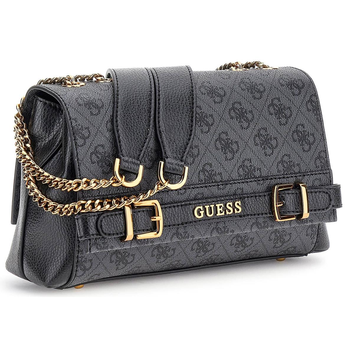Guess Sestri Logo Convertible Crossbody Handbag In Coal For Women