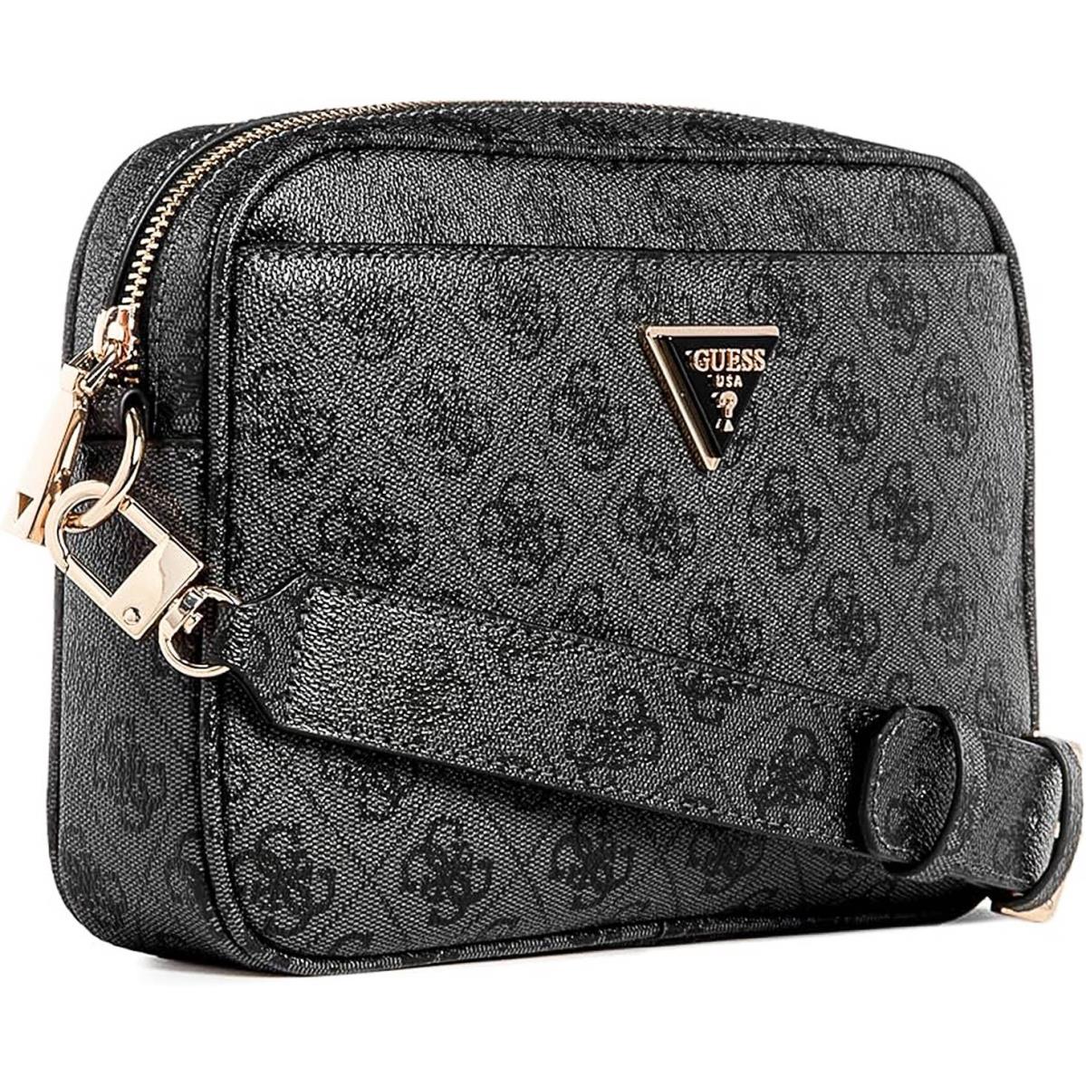 Guess Meridian Crossbody Mini Sholder Hand Womens Bag In Coal