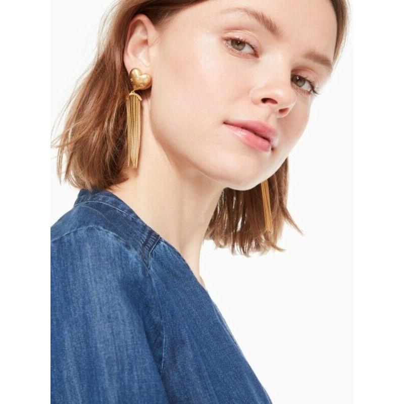 Kate Spade York MY Precious Fringe Heart Earrings