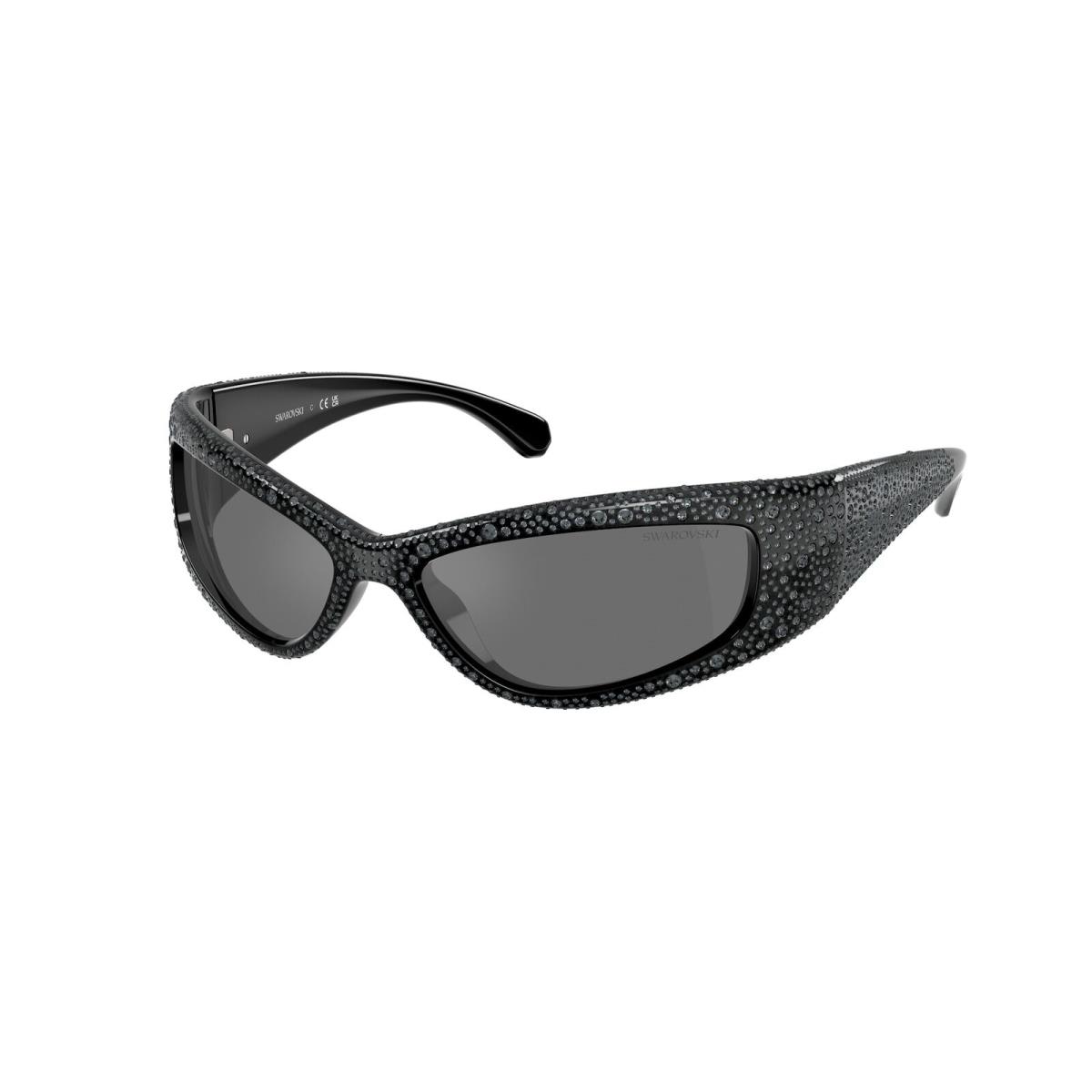 Swarovski SK6027 10326G Black Grey Mirror Black 60 mm Women`s Sunglasses