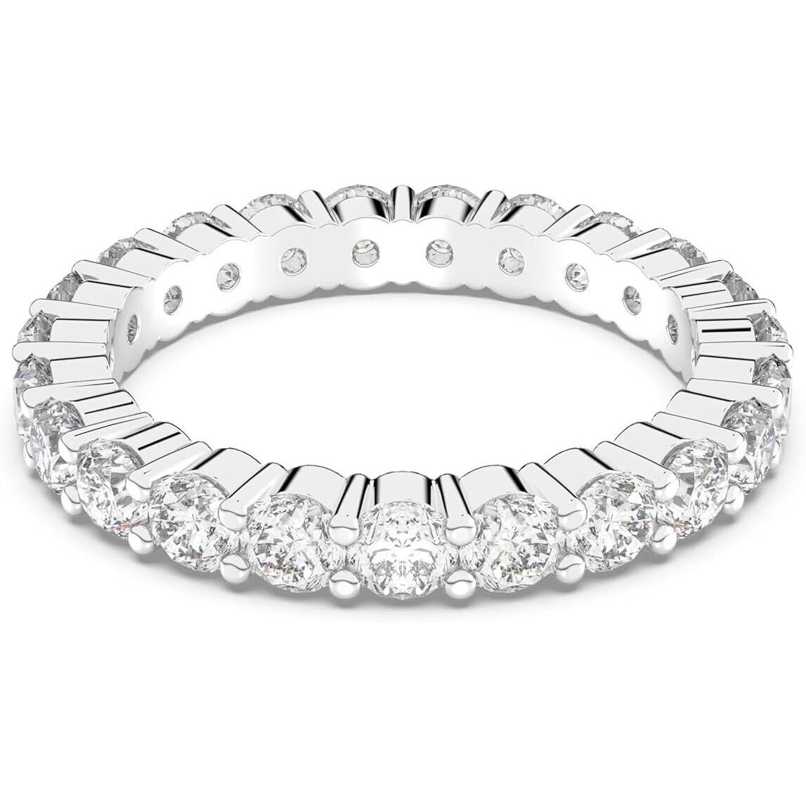 Swarovski 5257479 Women`s Ring Size 8.5 Vittore Rhodium Tone Finish
