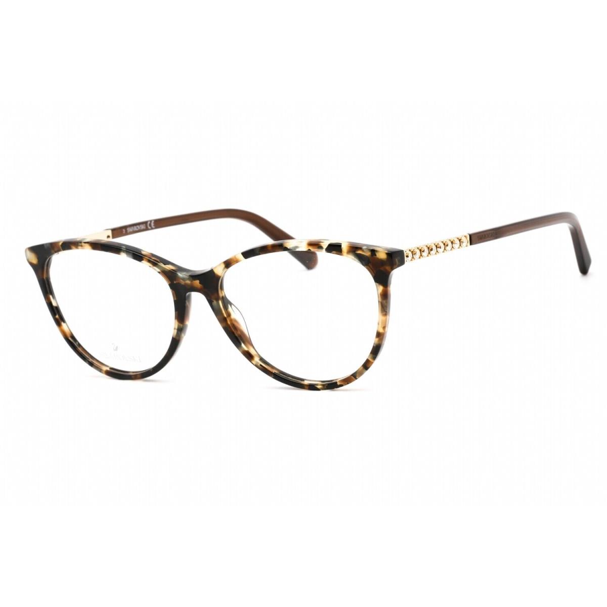 Swarovski SK5396-055-52 Eyeglasses Size 52mm 15mm 145mm Havana Women