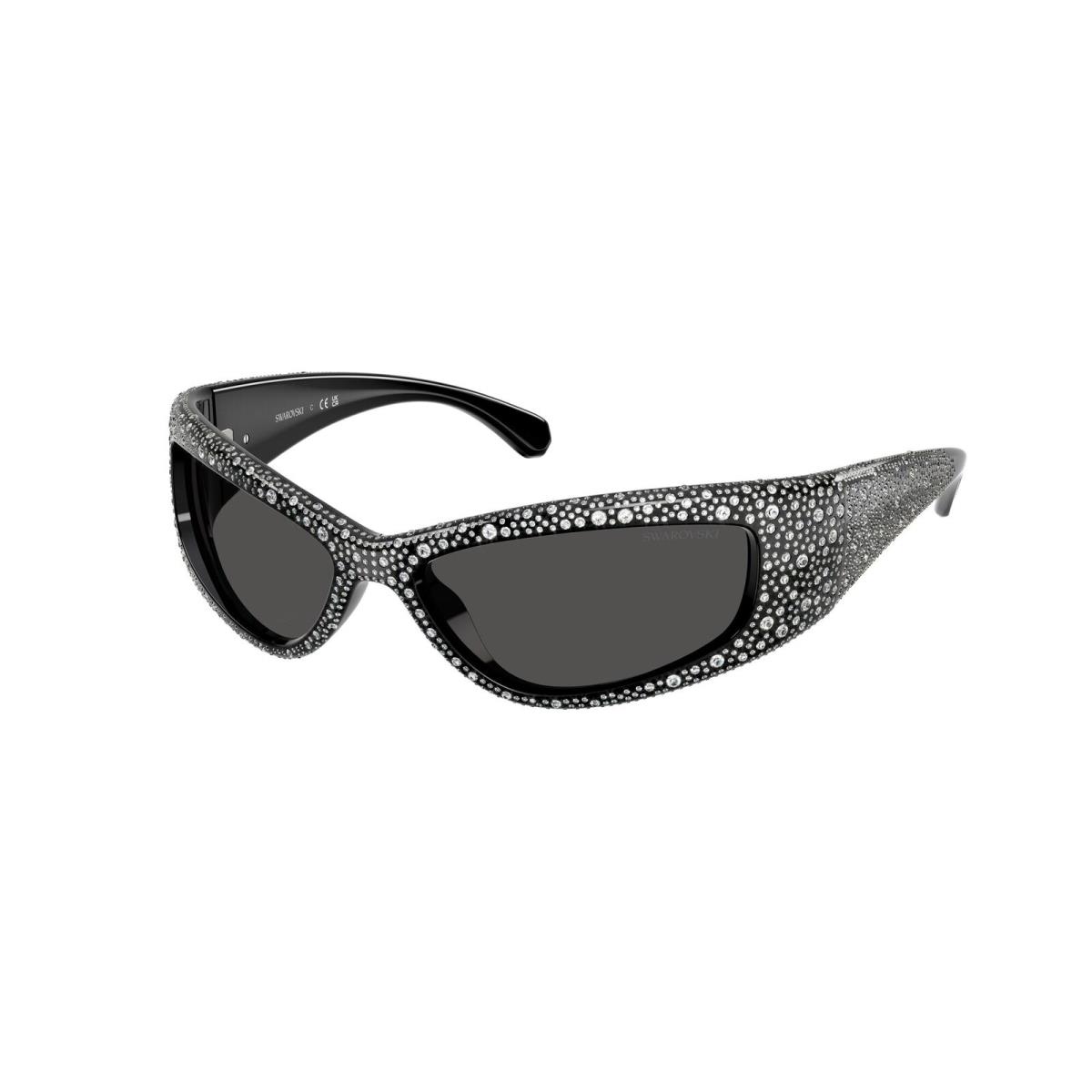 Swarovski SK6027 100187 Black Dark Grey 60 mm Women`s Sunglasses