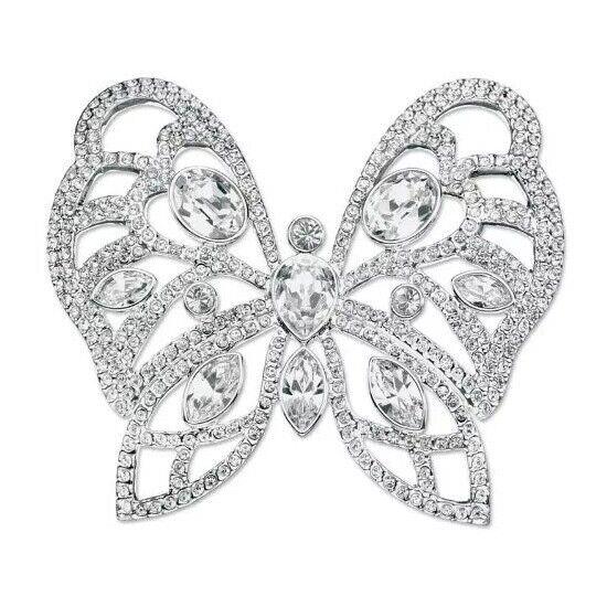 Swarovski Venera Crystal Brooch White Butterfly 5030459