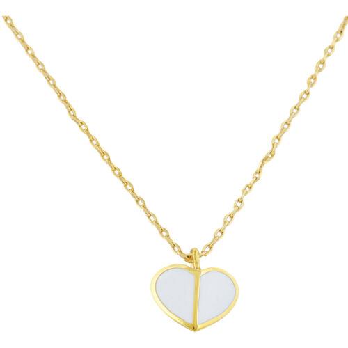 Kate Spade Heritage Spade Enamel Heart Mini Size 19 Inches Necklace WBRUH269100