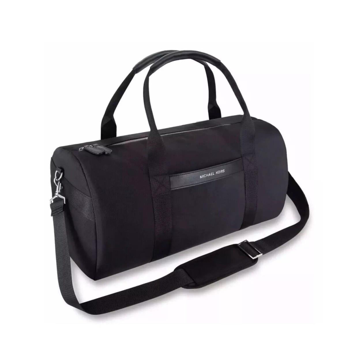 Michael Kors Black Duffle Overnight Shoulder Weekender Gym Promotional Bag
