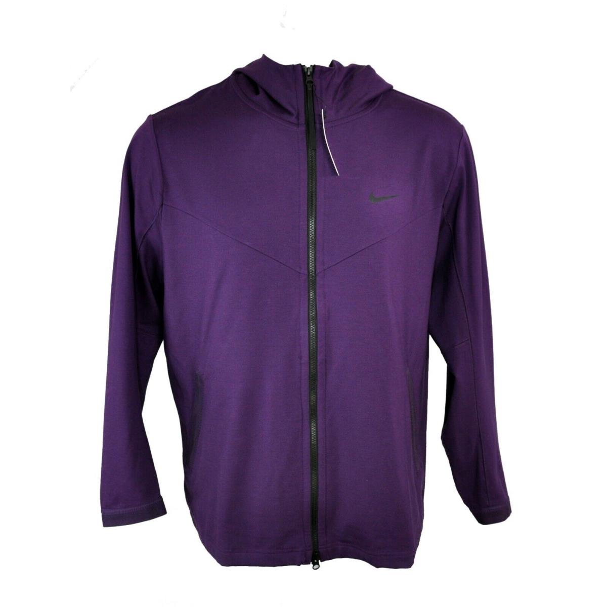 Nike Full Zip Jacket Men`s Size M Sportswear Tech Pack Hoodie Purple Sweatshirt