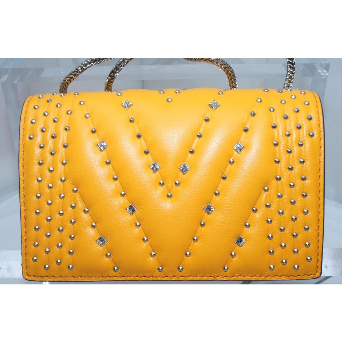 Mcm Women`s Bag Disco Mini Clutch Yellow Crossbody
