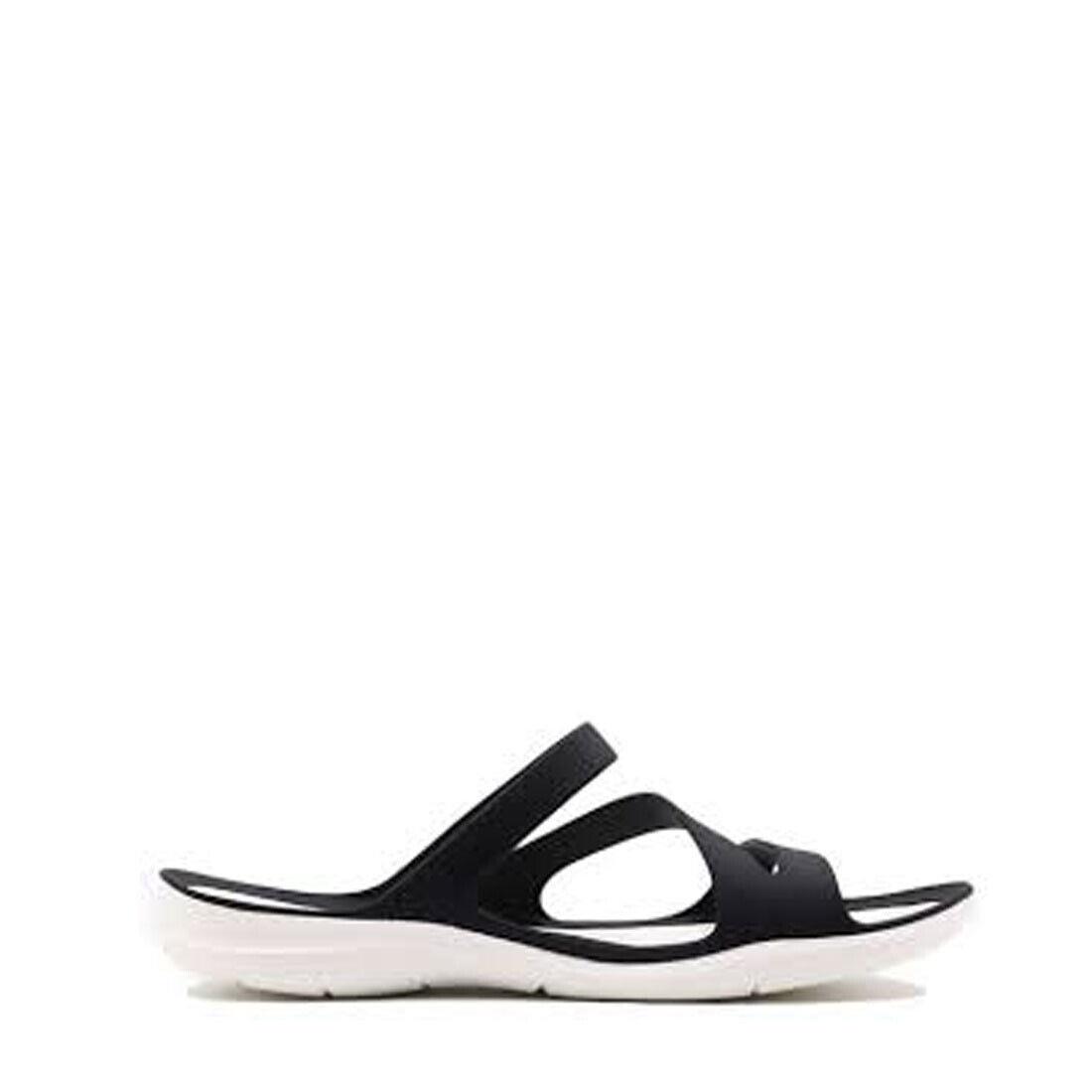 Crocs Swiftwater Slide Black/white 203998-066 Women Sandals - White