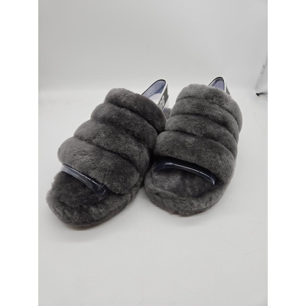 Ugg 1095119 Women`s Fluff Yeah Slide - Charcoal Multiple Sizes