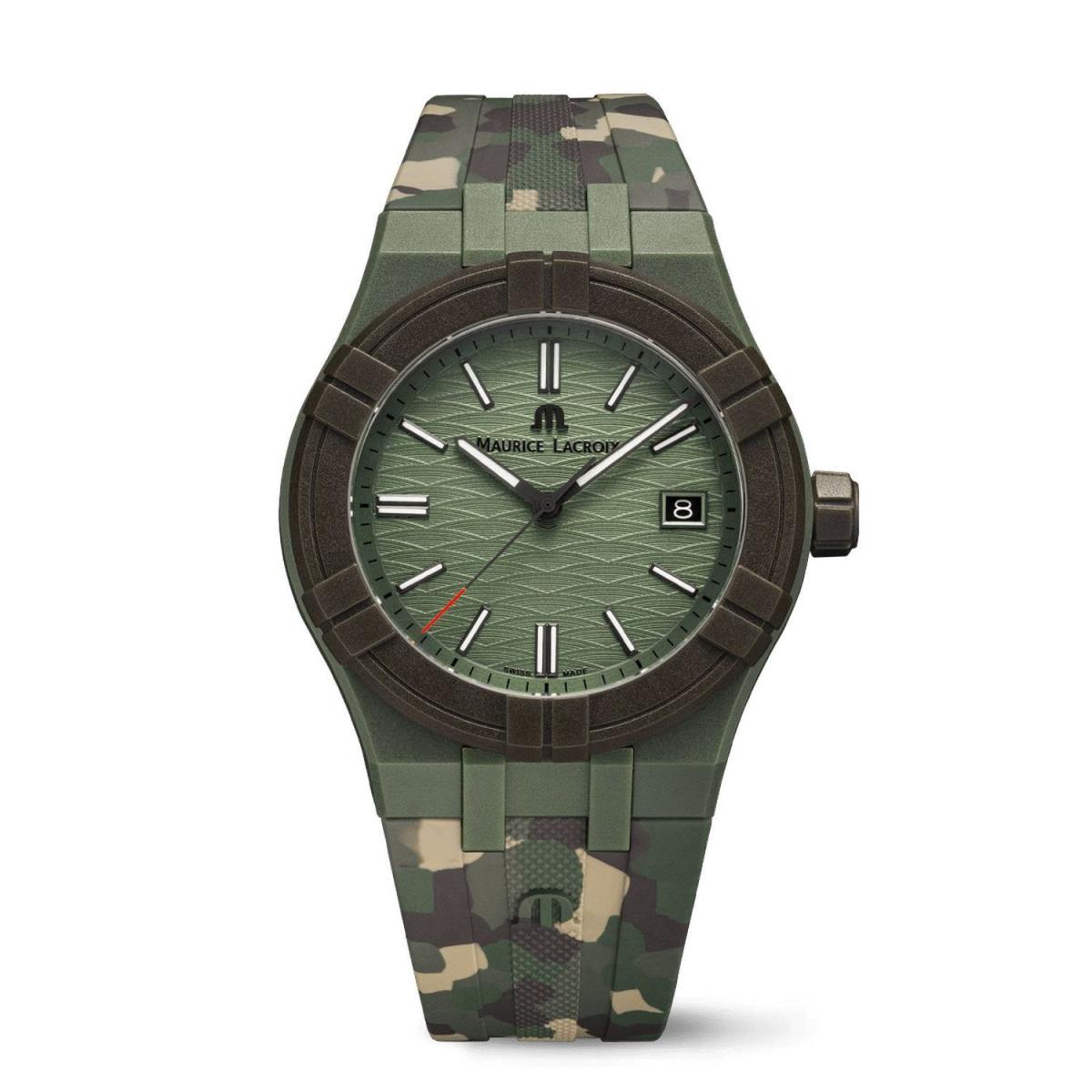 Maurice Lacroix AI2008-D33DZ-000-0 Men`s Aikon Tide Green Dial Quartz - Dial: Green, Band: Green