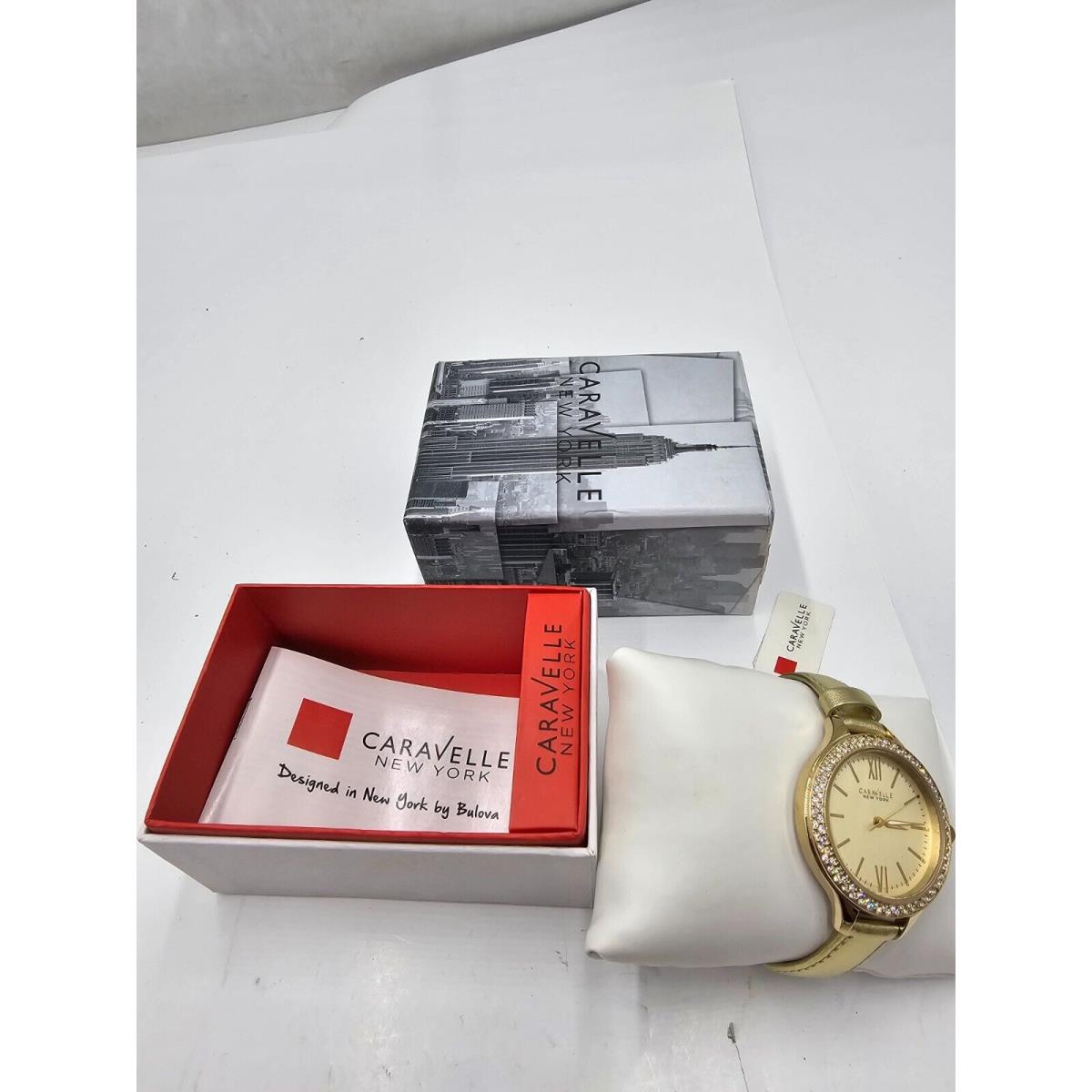 Caravelle York Ladies Watch 44L131 Metallic Leather