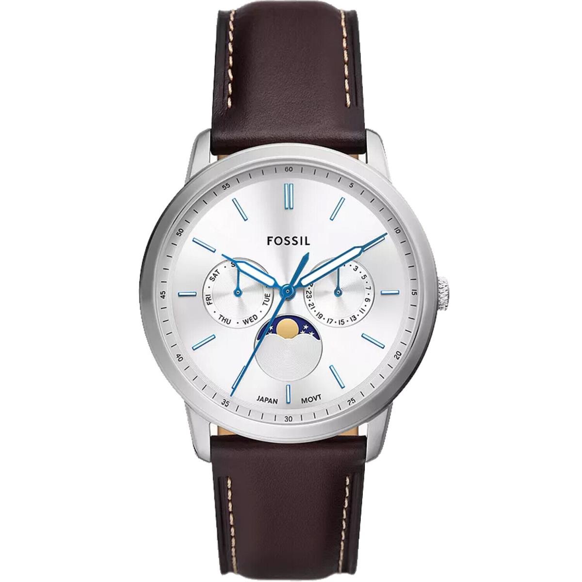 Fossil Men`s Neutra Moonphase Silver Dial Watch - FS5905