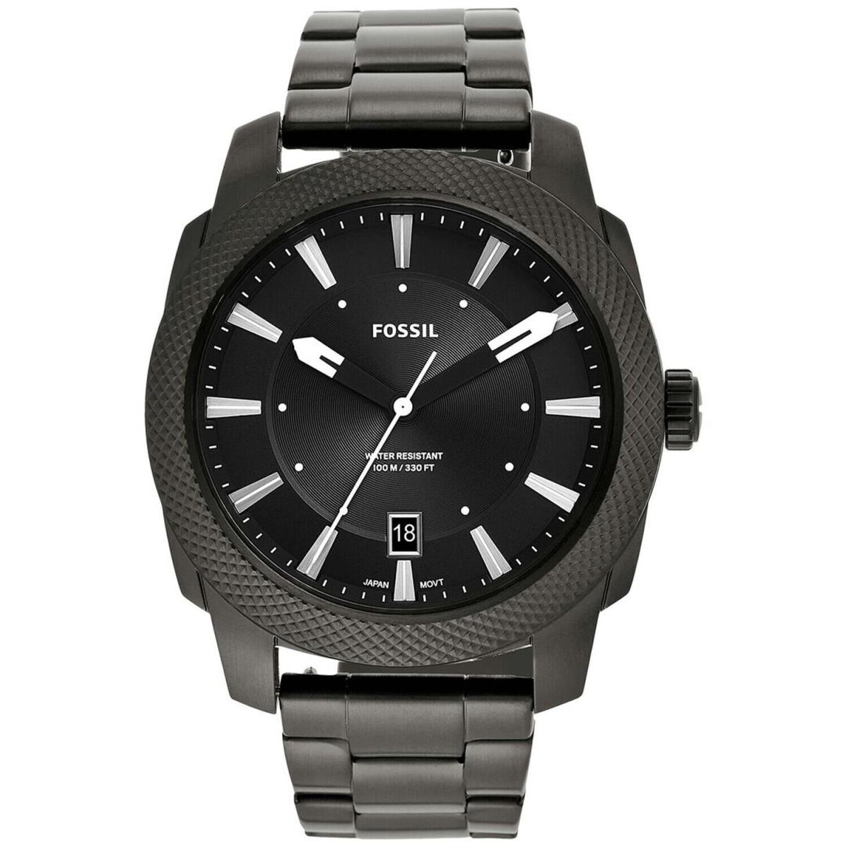 Fossil Men`s Machine Black Dial Watch - FS5970