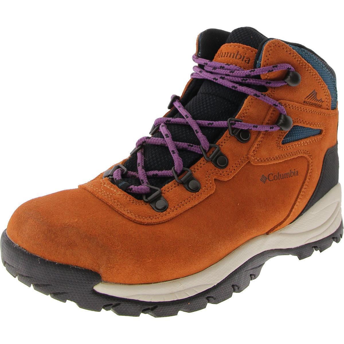 Columbia Womens Newton Ridge Plus Orange Hiking Boots 8.5 Wide C D W Bhfo 6130