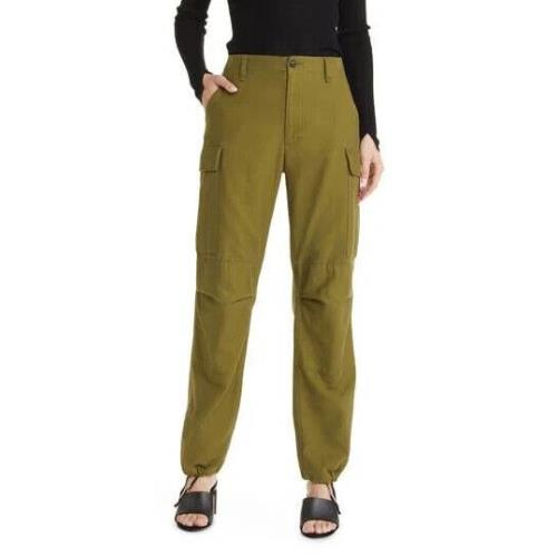Rag Bone Valli High Waist Cargo Pants Army Green Size 0/100%AUTHENTIC