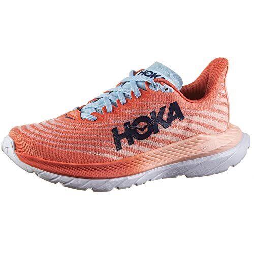 Hoka One One Womens Mach 5 Textile Camellia Peach Parfait Trainers 9 US
