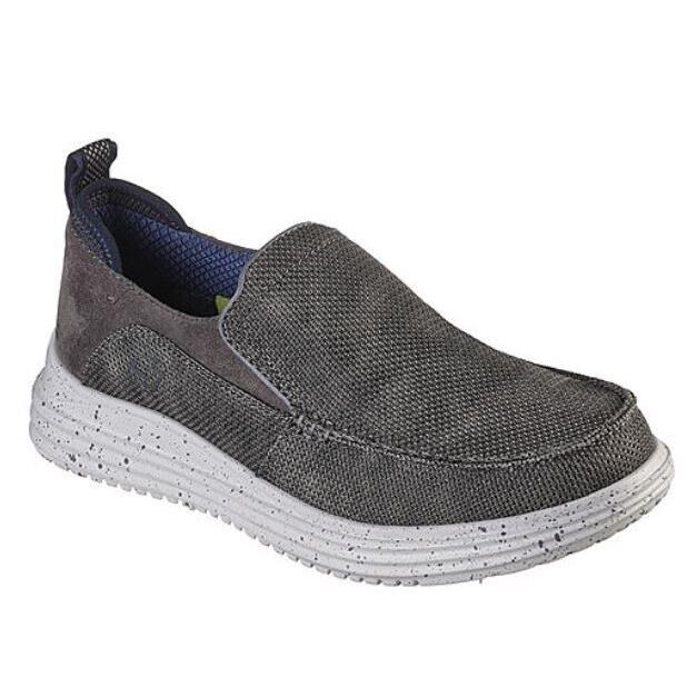 Skechers Men`s Proven Renco Slip-on Sneaker Shoe Charcoal Size 12