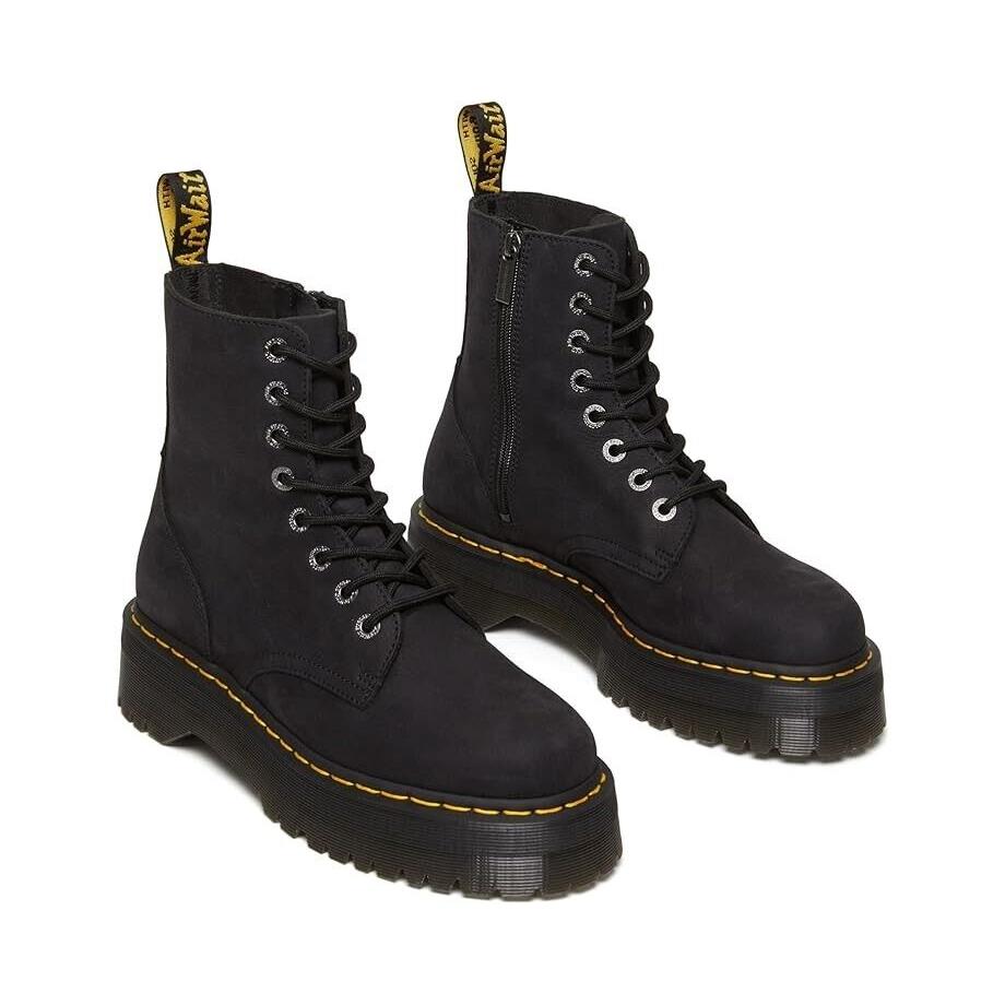 Dr. Martens Jadon Iii Boots Unisex US M9/W10 Charcoal Gray Leather Shoes FZP235 - Charcoal Gray