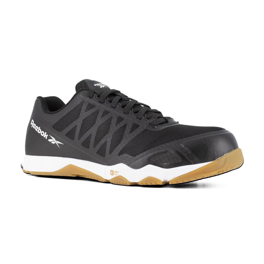 Reebok Work Men`s Speed TR Composite Toe Athletic Work Shoe Black/gum - RB4450 - BLACK