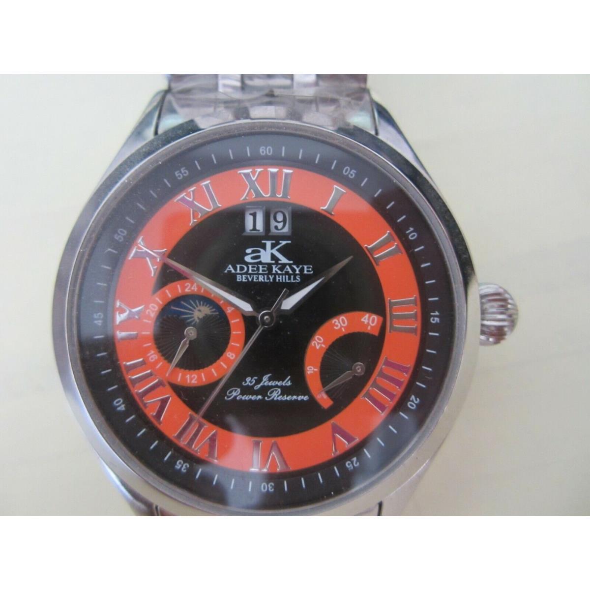 Adee Kaye Men`s Watch Automatic 35 Jewels All SS AK2010-MB