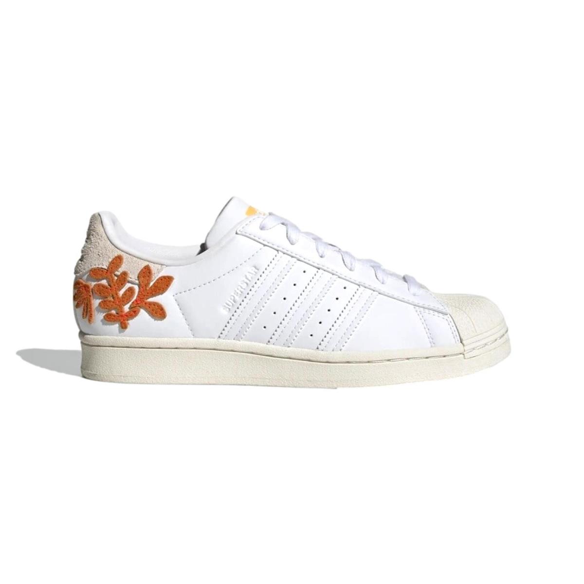 Adidas Superstar Cloud White/flash Orange/solar Red GZ0865 Women`s Size 5.5 - Multicolor