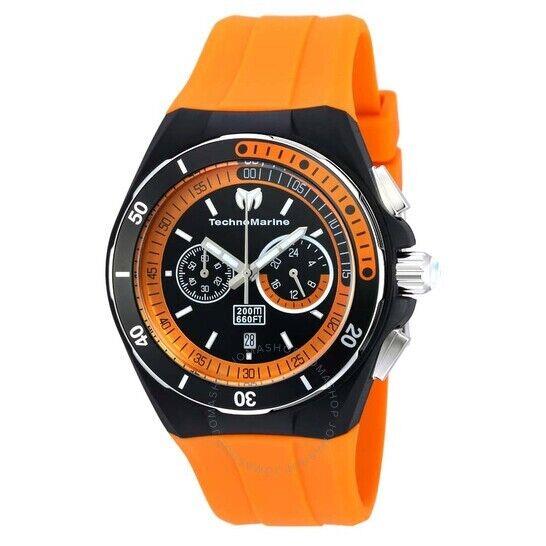 Technomarine TM-115161 Cruise Sport 45mm Orange Strap and Black Dial