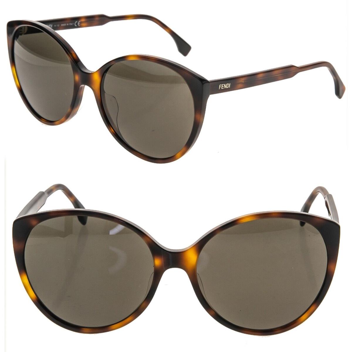 Fendi First 40029 Brown Havana Fashion Oversized Sunglasses FE40029U