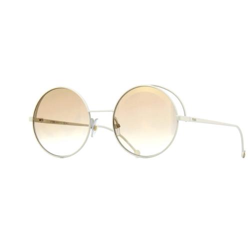 Fendi FF 0343 VK6/E8 Light Brown/white Round Gradient Women`s Sunglasses