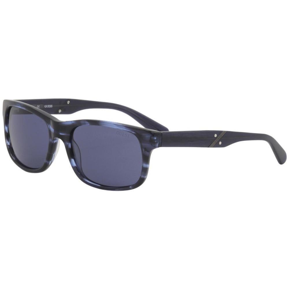 Men`s GU6809 GU/6809 BL-9 Blue Fashion Rectangle Sunglasses 55mm by Guess