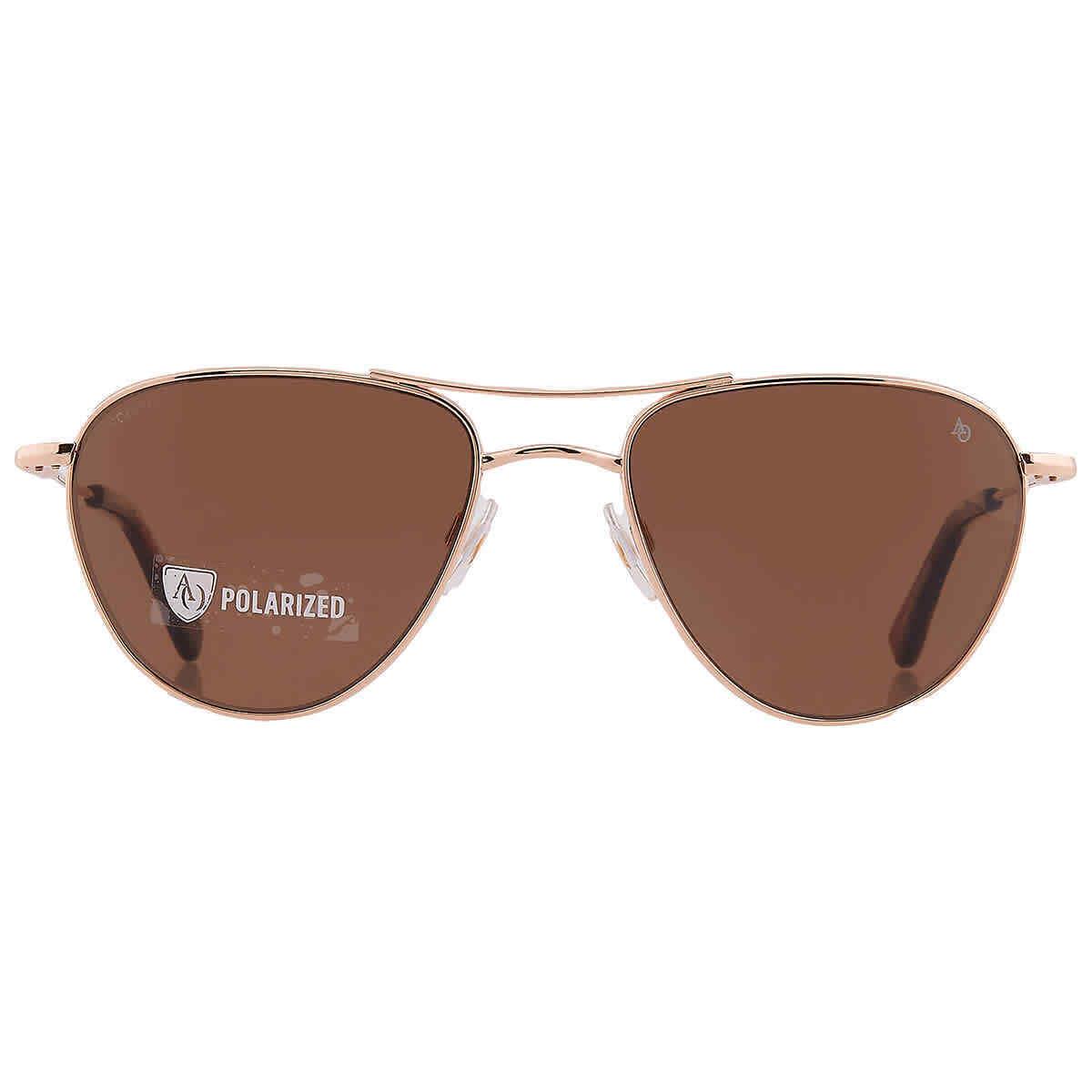 American Optical Polarized Brown Pilot Unisex Sunglasses Sebring-p 2 55