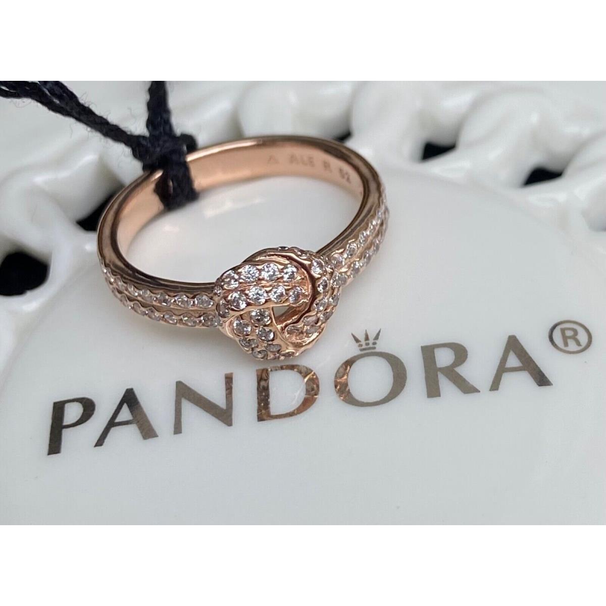 Pandora Rose Sparkling Love Knot Ring 180997CZ