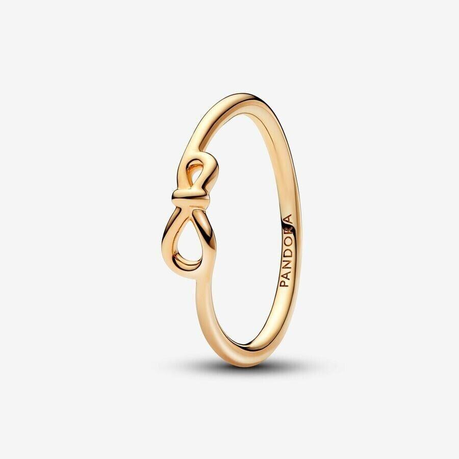 Pandora Moments14k Yellow Gold-plated Infinity Knot Ring 168898C00