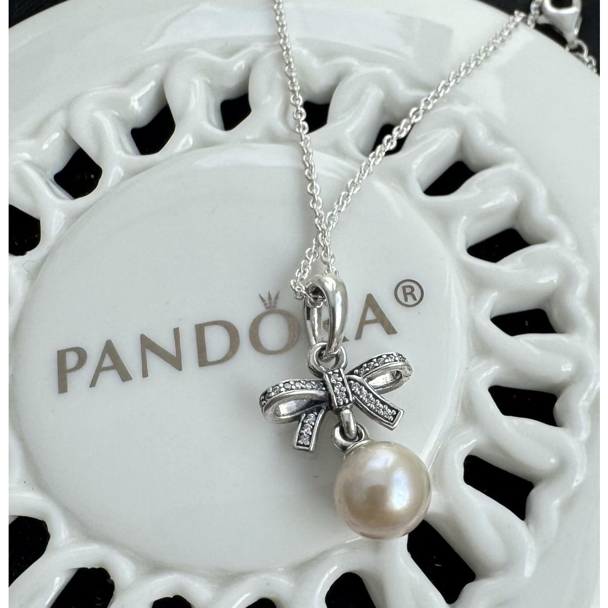 Pandora Delicate Sentiments Pearl Necklace 390380P-70 cm / 27.5