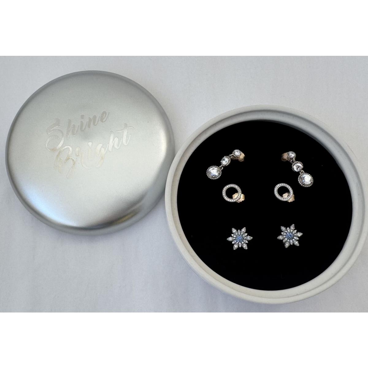 Pandora Let It Snow Stud Dangle Earrings Gift Set B800706