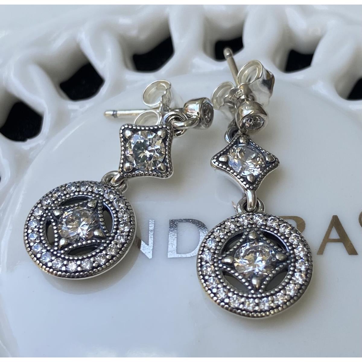 Pandora Vintage Allure Drop Earrings 290722CZ