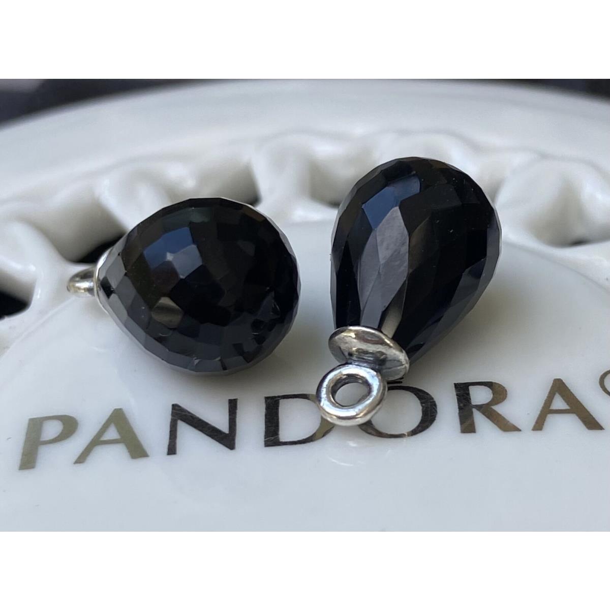 Pandora Black Murano Fascinating Beauty Drop Earrings 290676CBK
