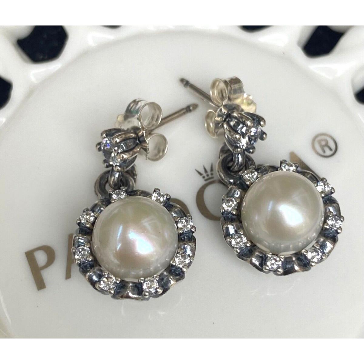 Pandora Everlasting Grace Pearl Drop Earrings 290562P