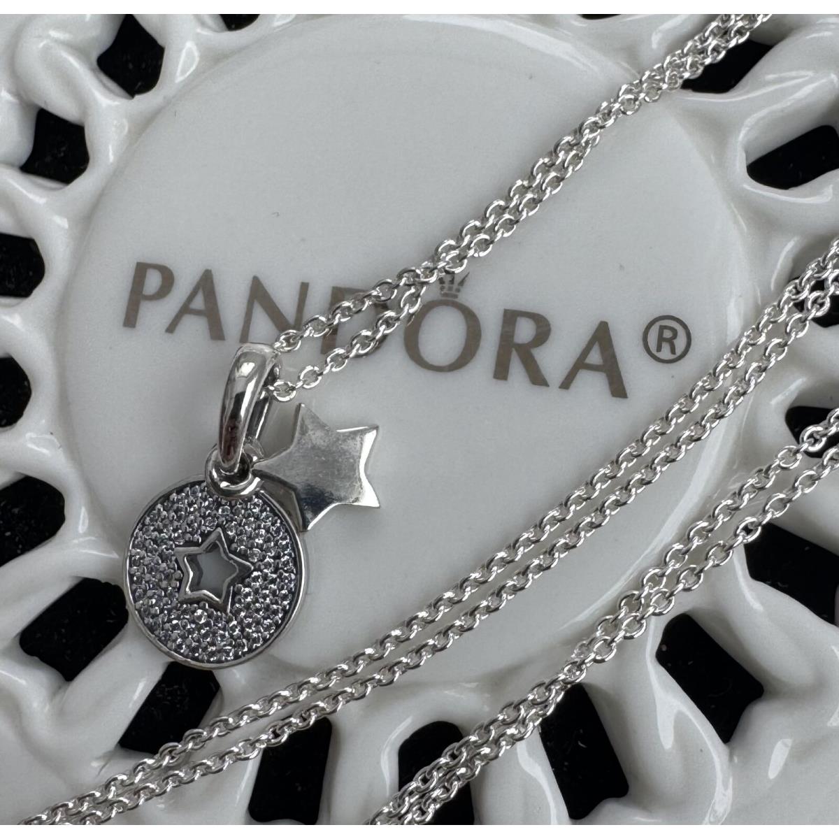 Pandora Celebrations Stars Chain Necklace 396375CZ- 70 cm / 27.5