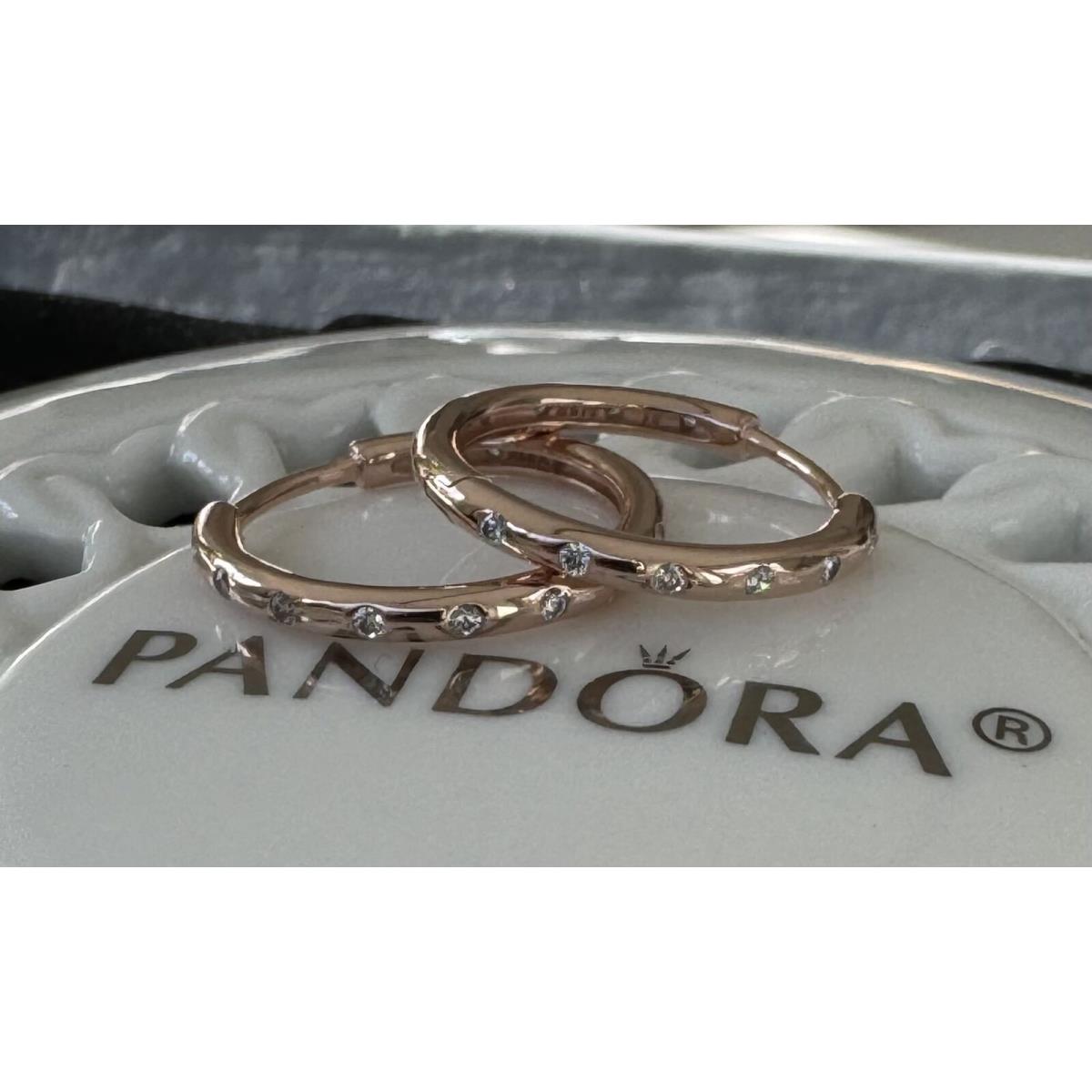 Pandora Rose Droplets Hoop Earrings 286244CZ