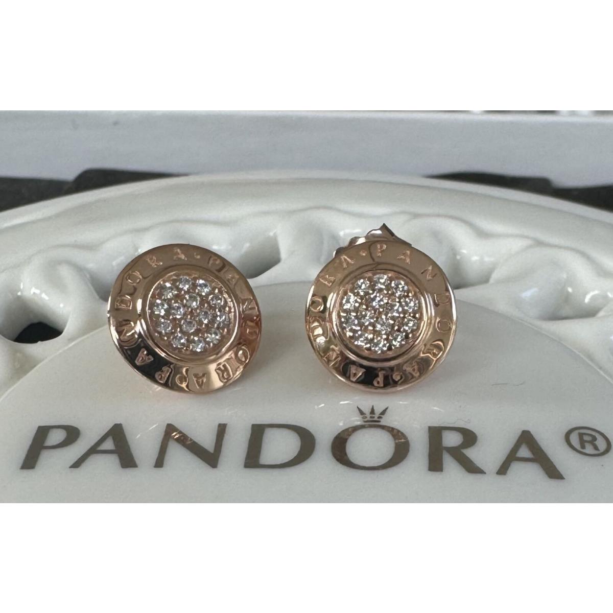 Pandora Rose Signature Stud Earrings 280559CZ