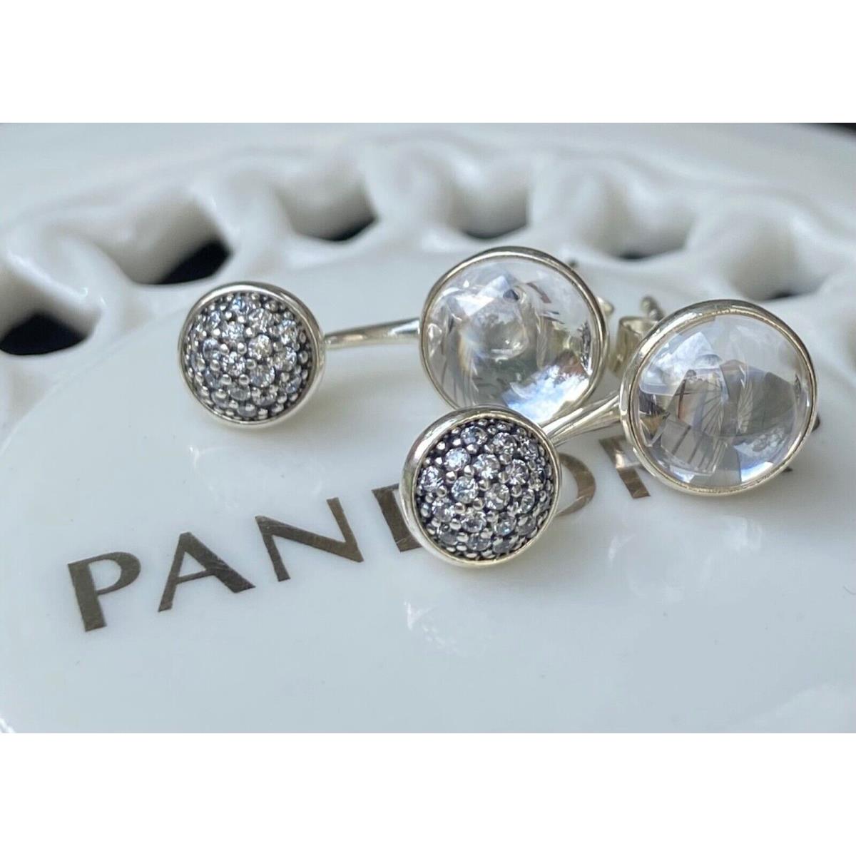 Pandora Dazzling Poetic Droplets Stud Dangle Earrings 290728CZ
