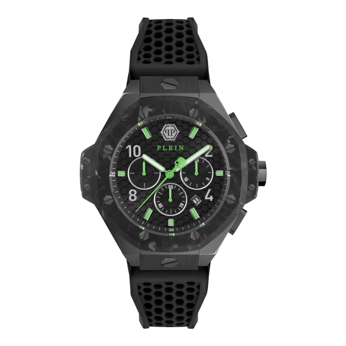 Mens Black 46mm Strap Fashion Watch by Philipp Plein