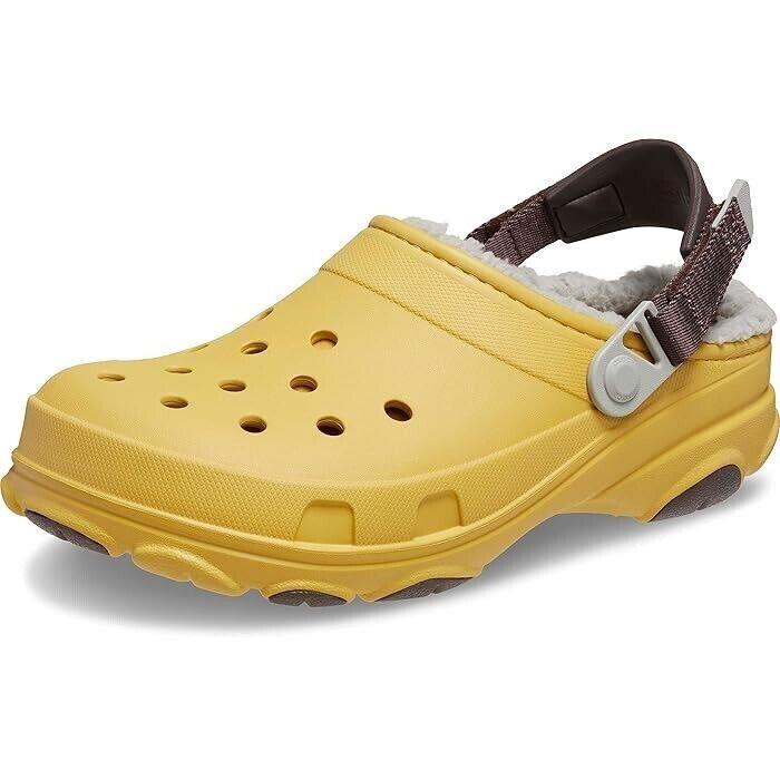 Crocs All Terrain 207936-76A Clog Unisex M9/W11 Desert Grass Lined Shoes APP1382 - Yellow