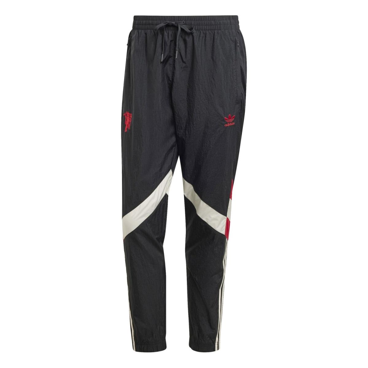 Men`s Adidas Originals Black Manchester United Lifestyler Track Pants