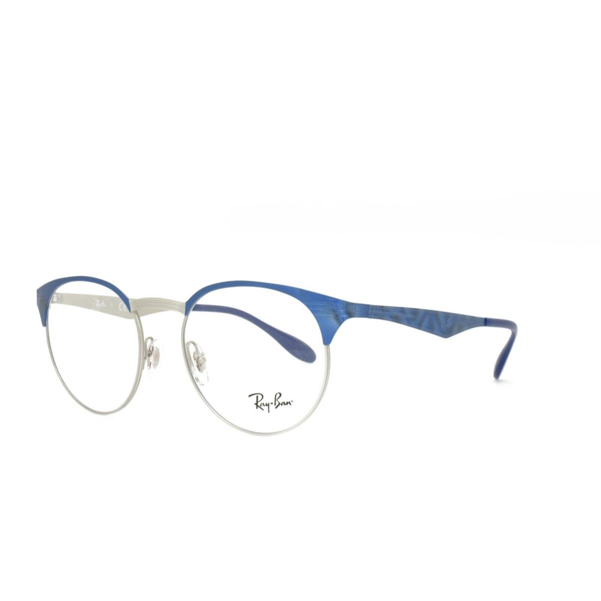 Ray-ban 6406 3025 Eyeglasses 51-18-140 Blue Silver