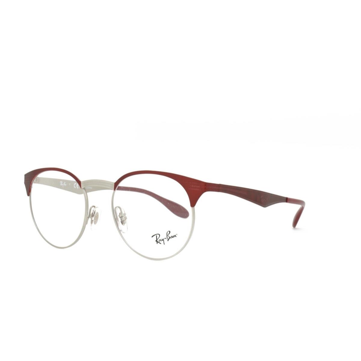Ray-ban 6406 3024 Eyeglasses 49-18-140 Red Silver